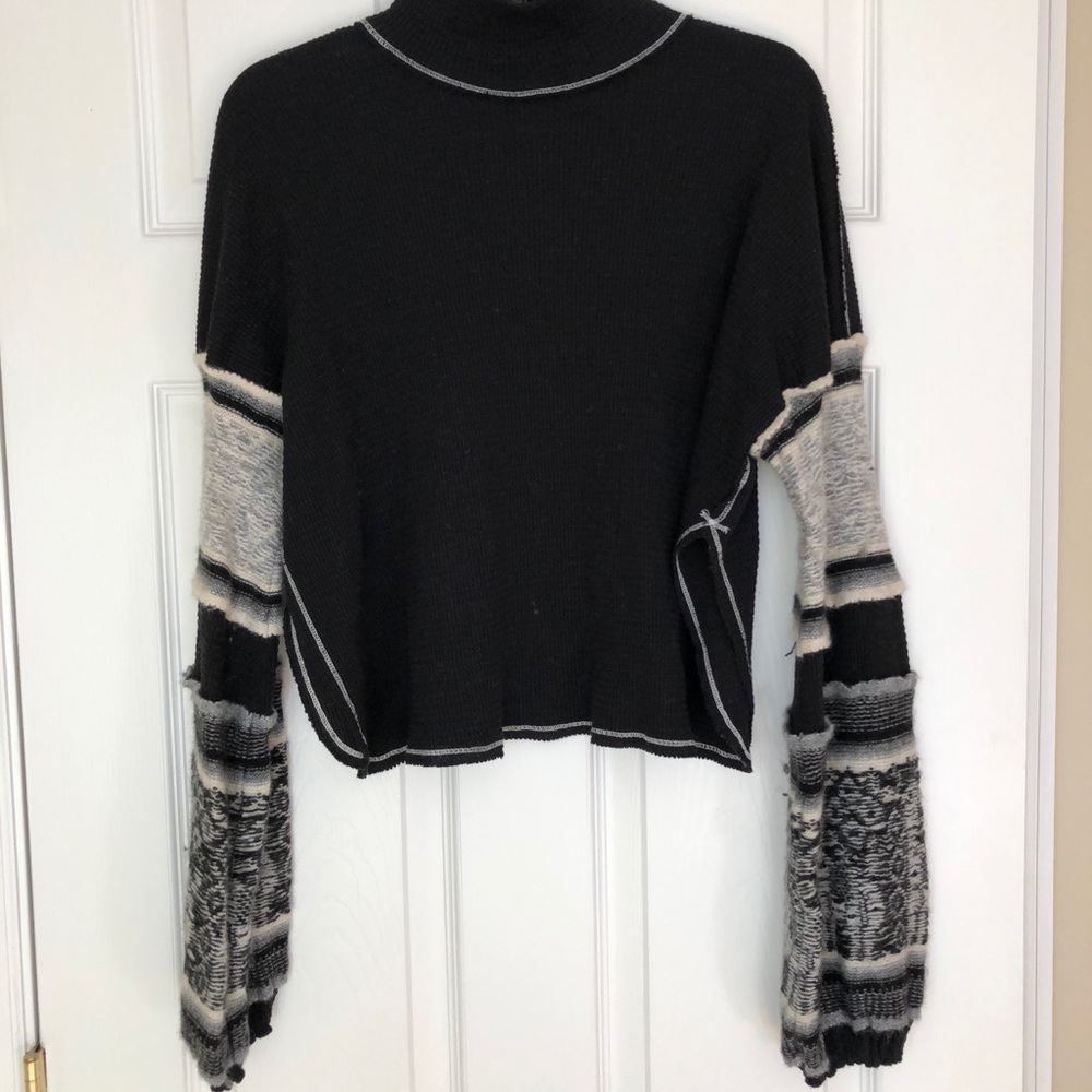 Free people sweater with wool bell sleeves